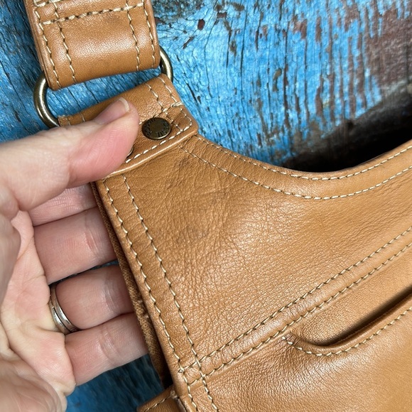 Fossil Everyday Half Flap Cognac Crossbody Handbag - Picture 8 of 13